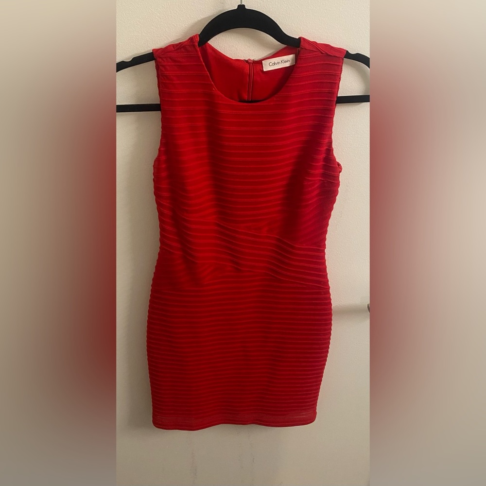 Red Calvin Klein Dress!